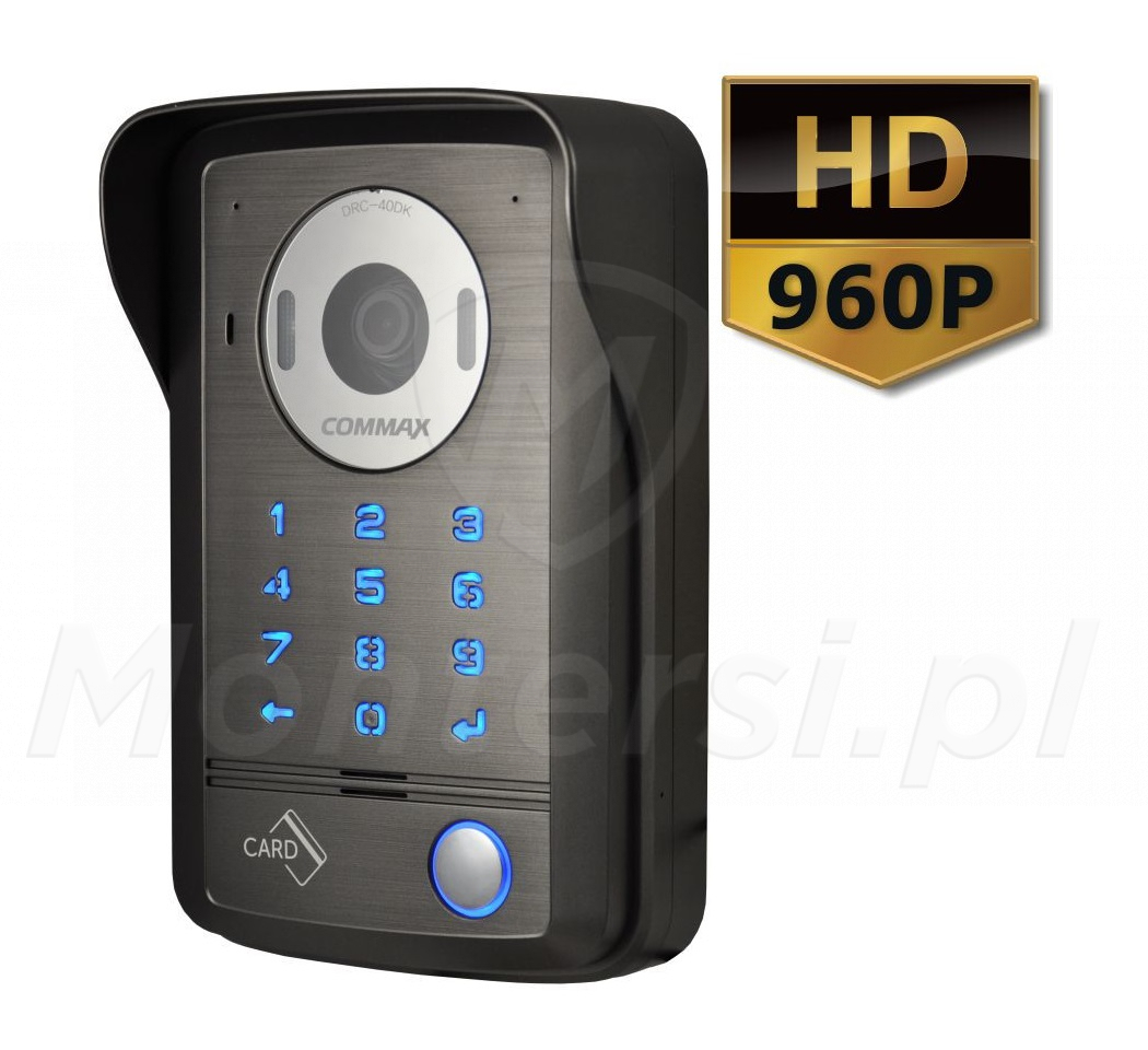 DRC-41DKHD - 1-abonentowy panel bramowy, kamera 1.3 Mpx, klawiatura, czytnik MIFARE