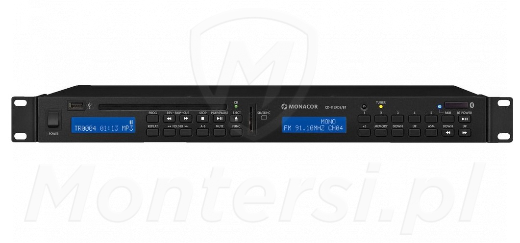 CD-112RDS/BT - Odtwarzacz CD/MP3 z tunerem FM RDS oraz odbiornikiem Bluetooth