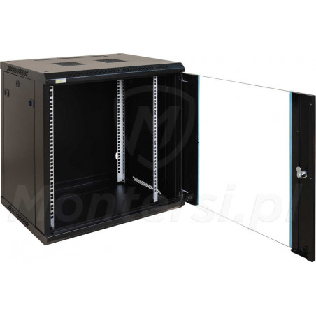 RWA1264 Szafa RACK 19\" 12 U - Drzwi otwarte