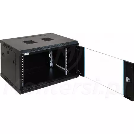 RWA664 - Wisząca szafa RACK 6U otwarte drzwi