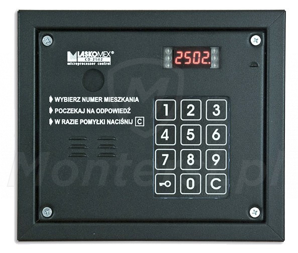 CP-2503P - Cyfrowy panel bramowy czarny