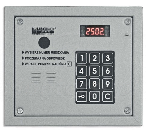 CP-2503R - Cyfrowy panel bramowy z czytnikiem zbliżeniowym srebrny