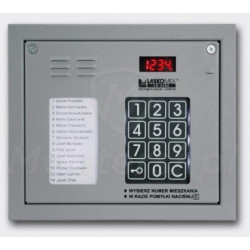 CP-2502NP - Cyfrowy panel bramowy z listą lokatorów srebrny