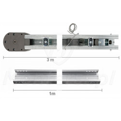 Szyna prowadząca SPIN 3 m + 1 m