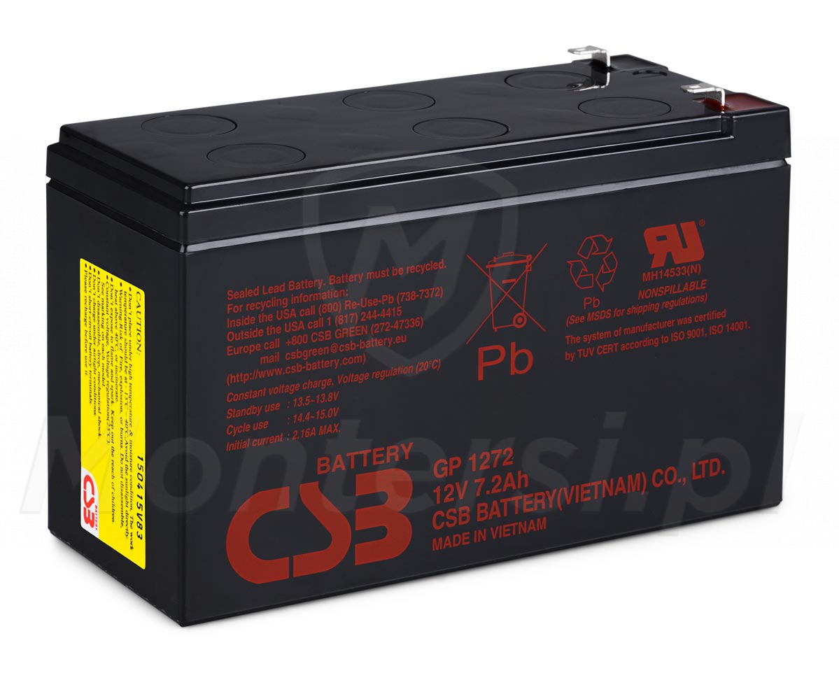 7.2 Ah / 12 V - Akumulator GP 1272