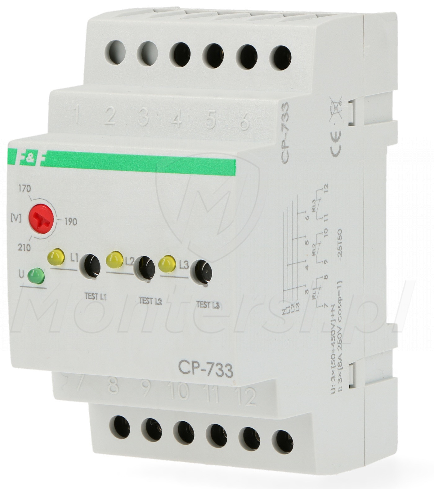 CP-733 - Przekaźnik napięciowy trójfazowy CP-733 - Przekaźnik napięciowy trójfazowy