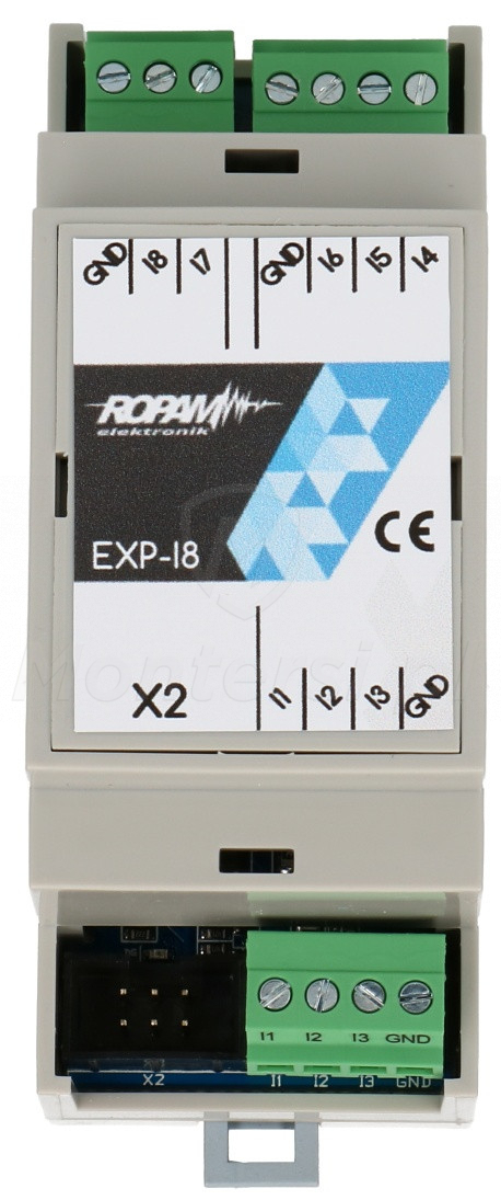 EXP-I8-D2M - Ekspander wejść, montaż na szynie DIN