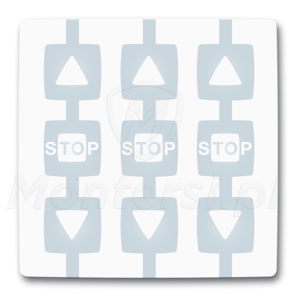 WM003G - 3-kanałowy przycisk radiowy "góra-stop-dół", FLOR/ONE