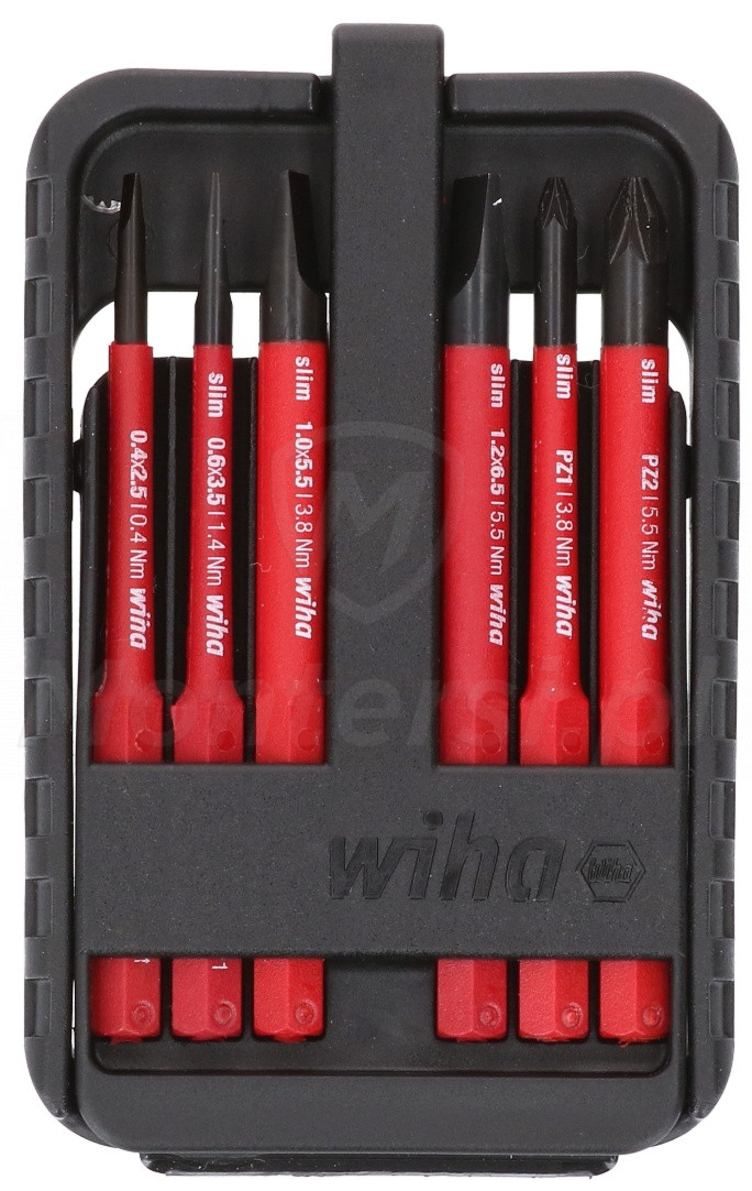 WIHA 43157 - Zestaw bitów 2x PZ / 4x płaski WIHA 43157 - Zestaw bitów 2x PZ / 4x płaski