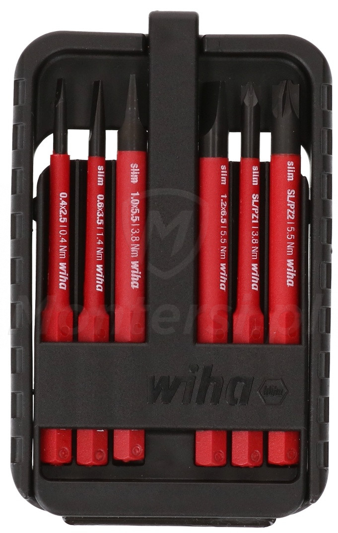 WIHA 43158 - Zestaw bitów 2x SL/PZ / 4x płaski WIHA 43158 - Zestaw bitów 2x SL/PZ / 4x płaski