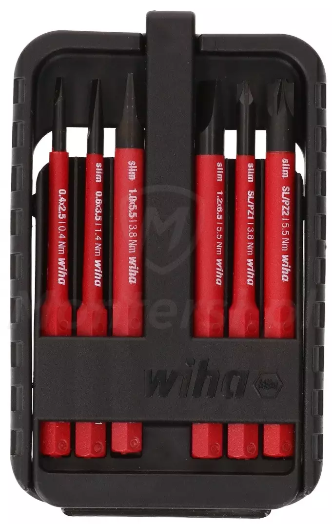 WIHA 43158 - Zestaw bitów 2x SL/PZ / 4x płaski