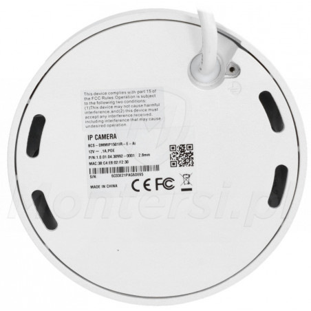 BCS-DMMIP1501IR-E-Ai - Mocowanie kamery