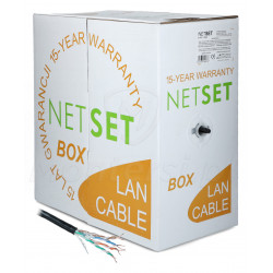 NETSET BOX U/UTP PE 5e - Zewnętrzna skrętka komputerowa, żelowany