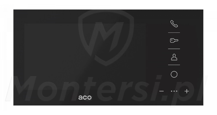 GLASS-PRO-7 BK - Monitor głośnomówiący 7"