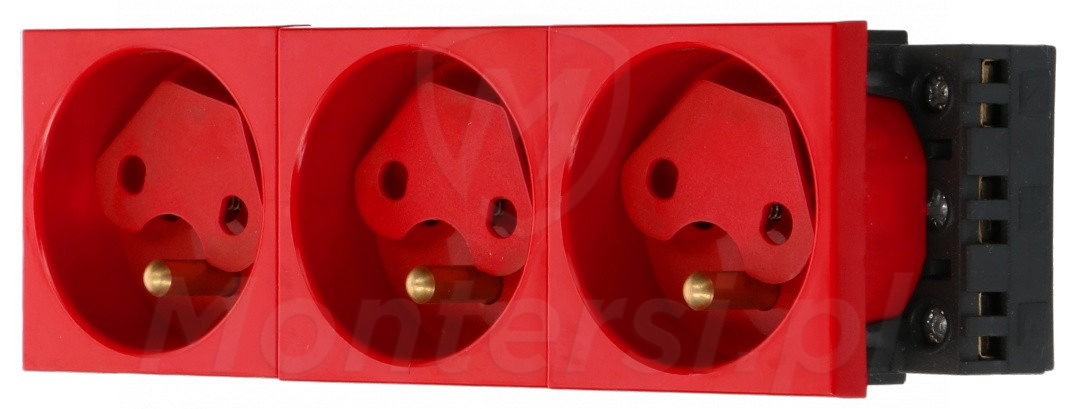 WP45X4577 - Gniazdo 3x 230 V AC typu F, blokada