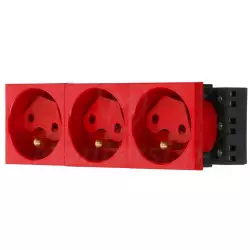 WP45X4577 - Gniazdo 3x 230 V AC typu F, blokada