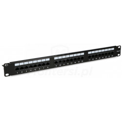 CCAS-PA6-24UTP- O - Panel kat.6 UTP 24 x RJ45 z półką - front