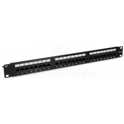 CCAS-PA6-24UTP- O - Panel kat.6 UTP 24 x RJ45 z półką - front