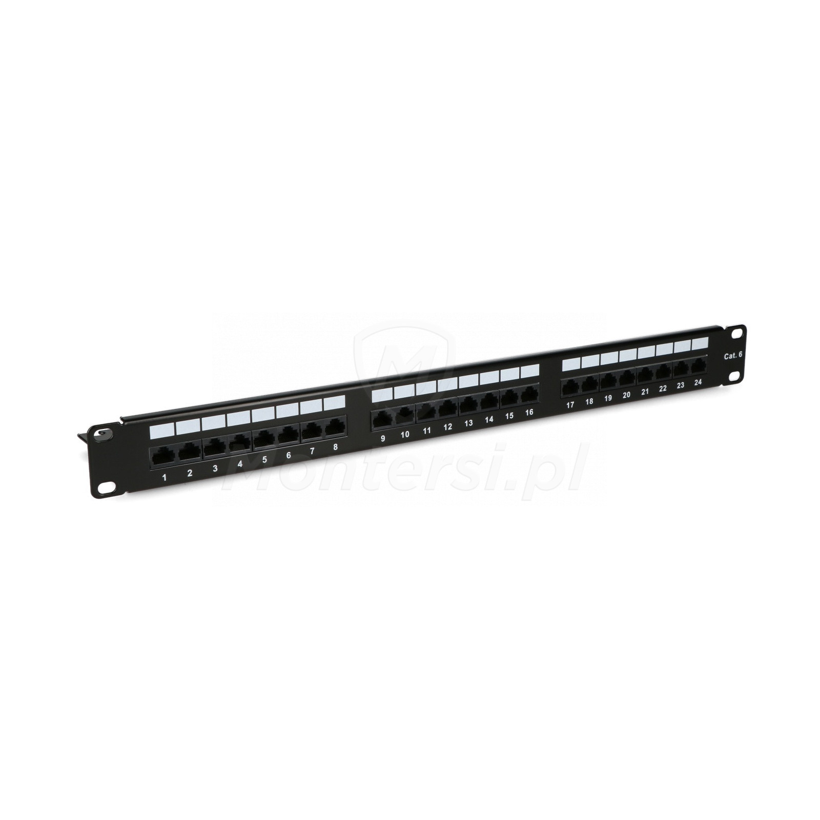 CCAS-PA6-24UTP- O - Panel kat.6 UTP 24 x RJ45 z półką - front