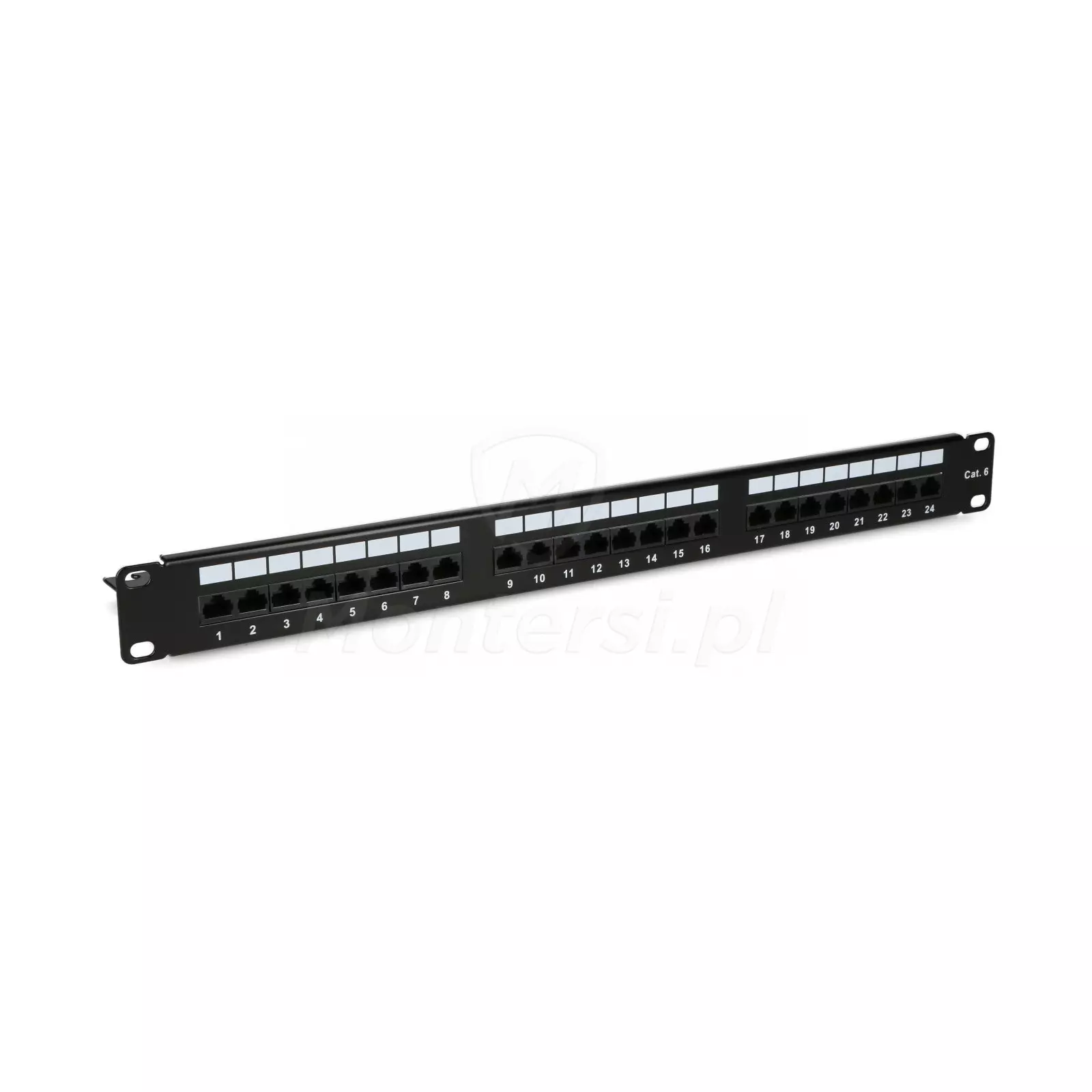 CCAS-PA6-24UTP- O - Panel kat.6 UTP 24 x RJ45 z półką - front
