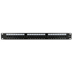 CCAS-PA6-24UTP- O - Panel kat.6 UTP 24 x RJ45 z półką - front