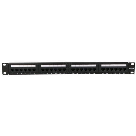 CCAS-PA5E-24UTP - Panel kat. 5eUTP 19" 1U, 24xRJ45 front