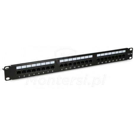 CCAS-PA5E-24UTP- O - Panel kat.5eUTP 24 x RJ45 z półką - front