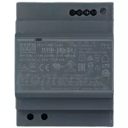 HDR-100-24 - Zasilacz na szynę DIN 24V/3.83A - front