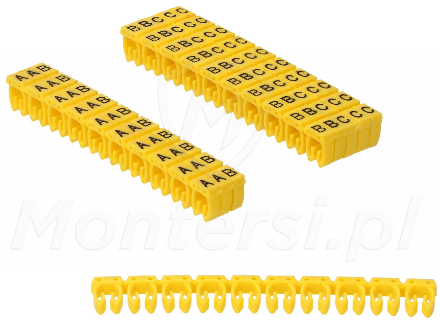 Oznacznik do kabli żółty - litery (1,5-2,5mm)