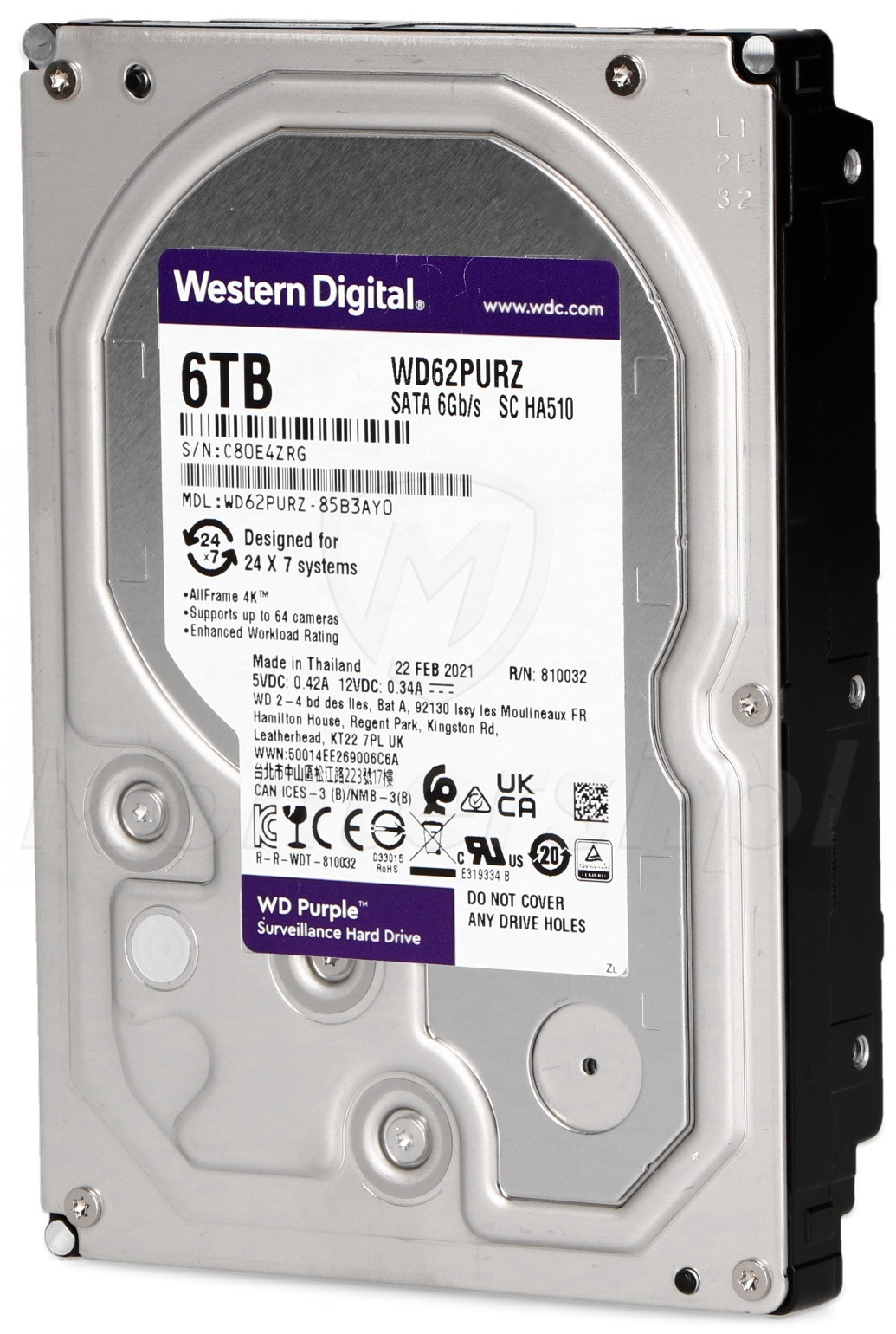 WD62PURZ - dysk twardy 6 TB do rejestratora