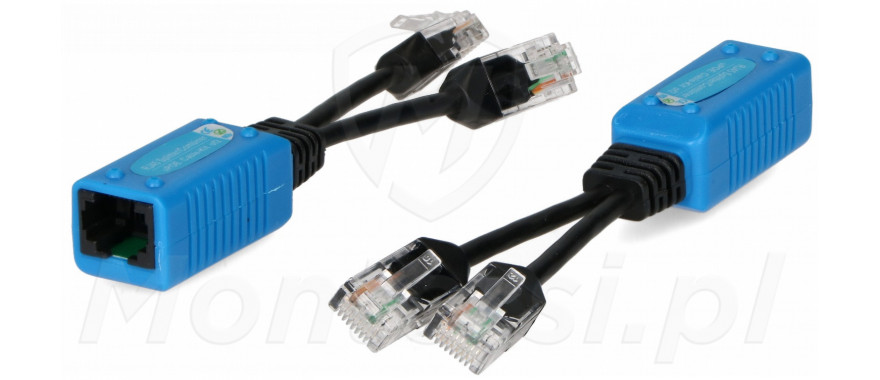 P-POE2 - Splitter 2xRJ45 (wtyk) - 1xRJ45 (gniazdo)