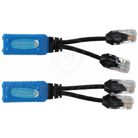 P-POE2 - Splitter 2xRJ45 (wtyk) - 1xRJ45 (gniazdo)