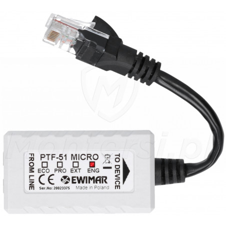 Zabezpieczenie przeciwprzepięciowe EWIMAR PTF-51-ENG/PoE/Micro