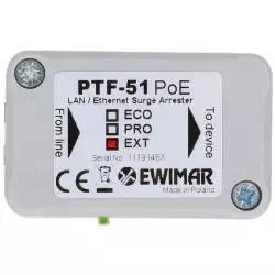 Zabezpieczenie przeciwprzepięciowe EWIMAR PTF-51-EXT/PoE Zabezpieczenie przeciwprzepięciowe EWIMAR PTF-51-EXT/PoE