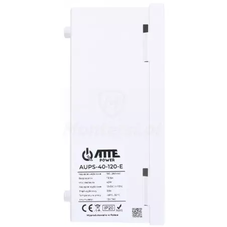 Bok zasilacza buforowego ATTE AUPS-40-120-E
