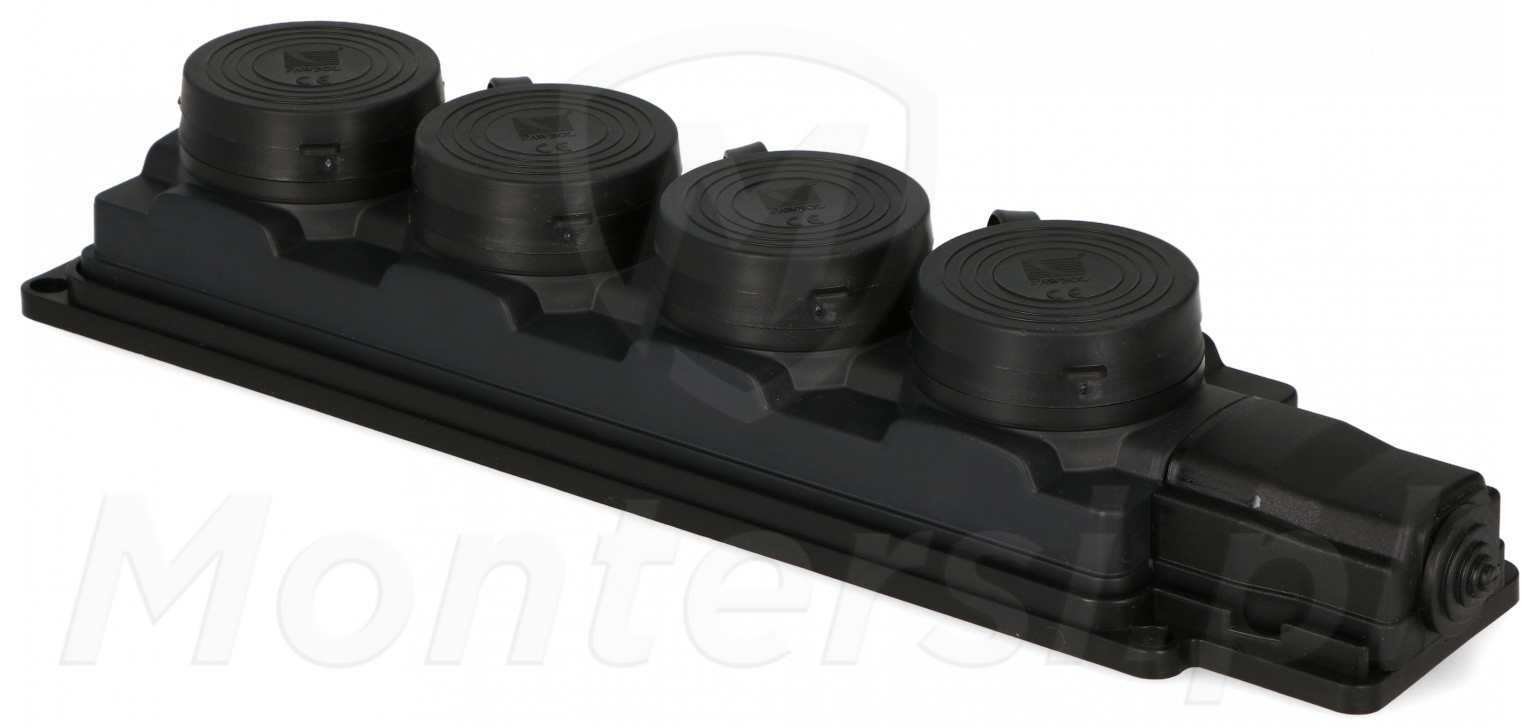 Listwa gumowa, 4 gniazda