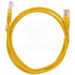 Żółty patchcord UTP 6 dł. 1m