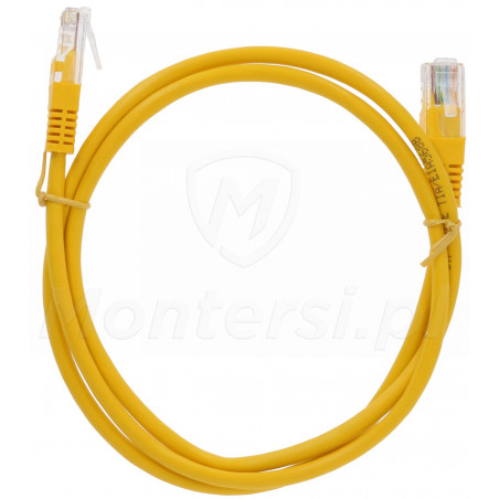 Żółty patchcord UTP 6 dł. 1m