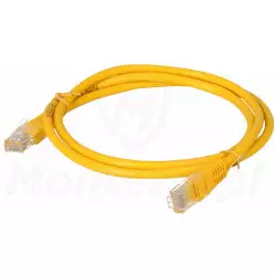 Żółty patchcord UTP 6 dł. 1m