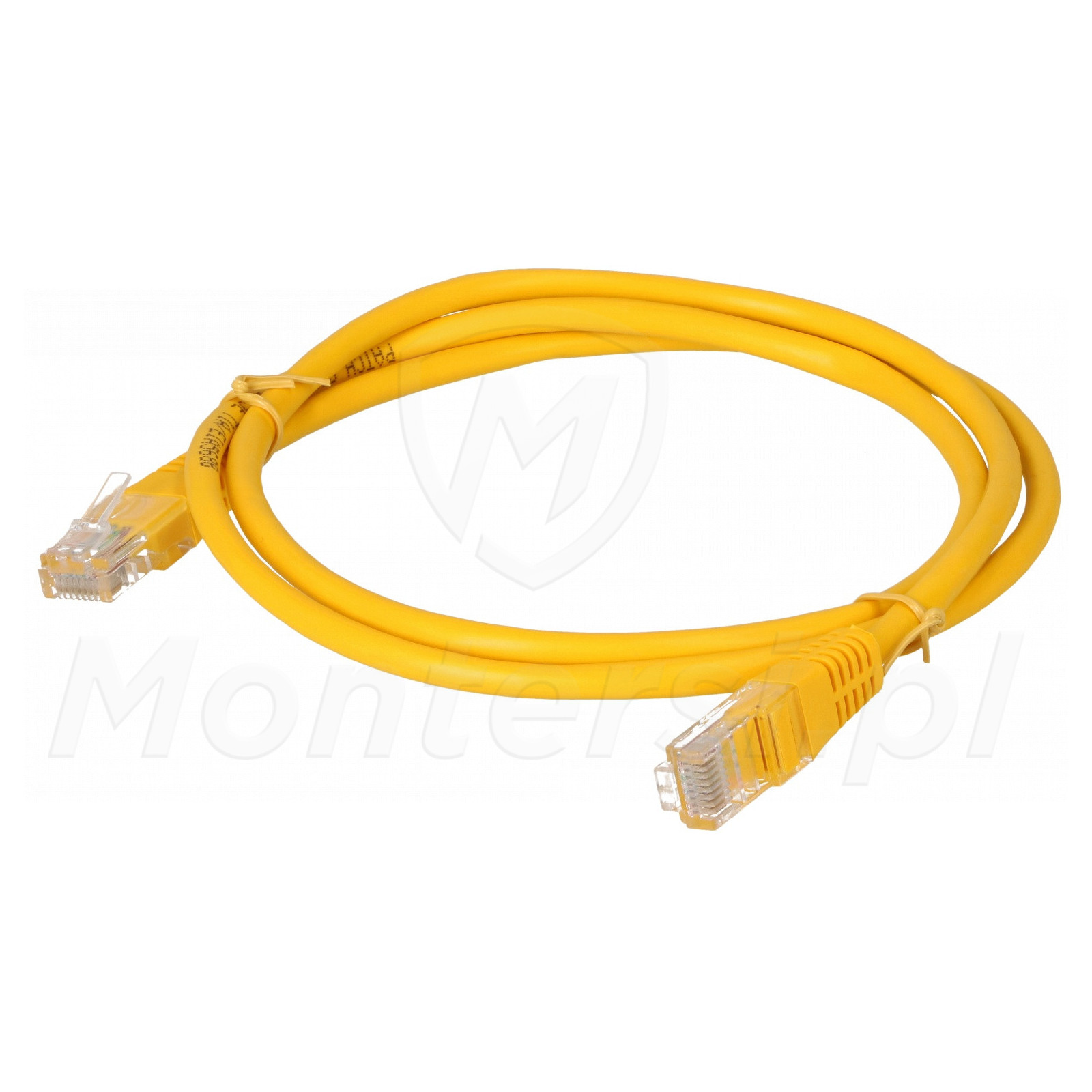 Żółty patchcord UTP 6 dł. 1m