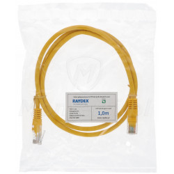 Żółty patchcord UTP 6 dł. 1m