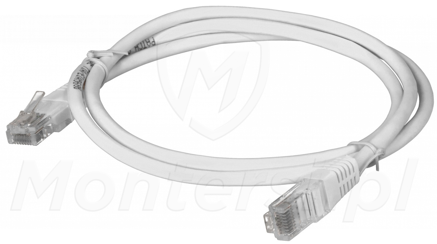 Patchcord U/UTP kat.5e, długość 1m - szary