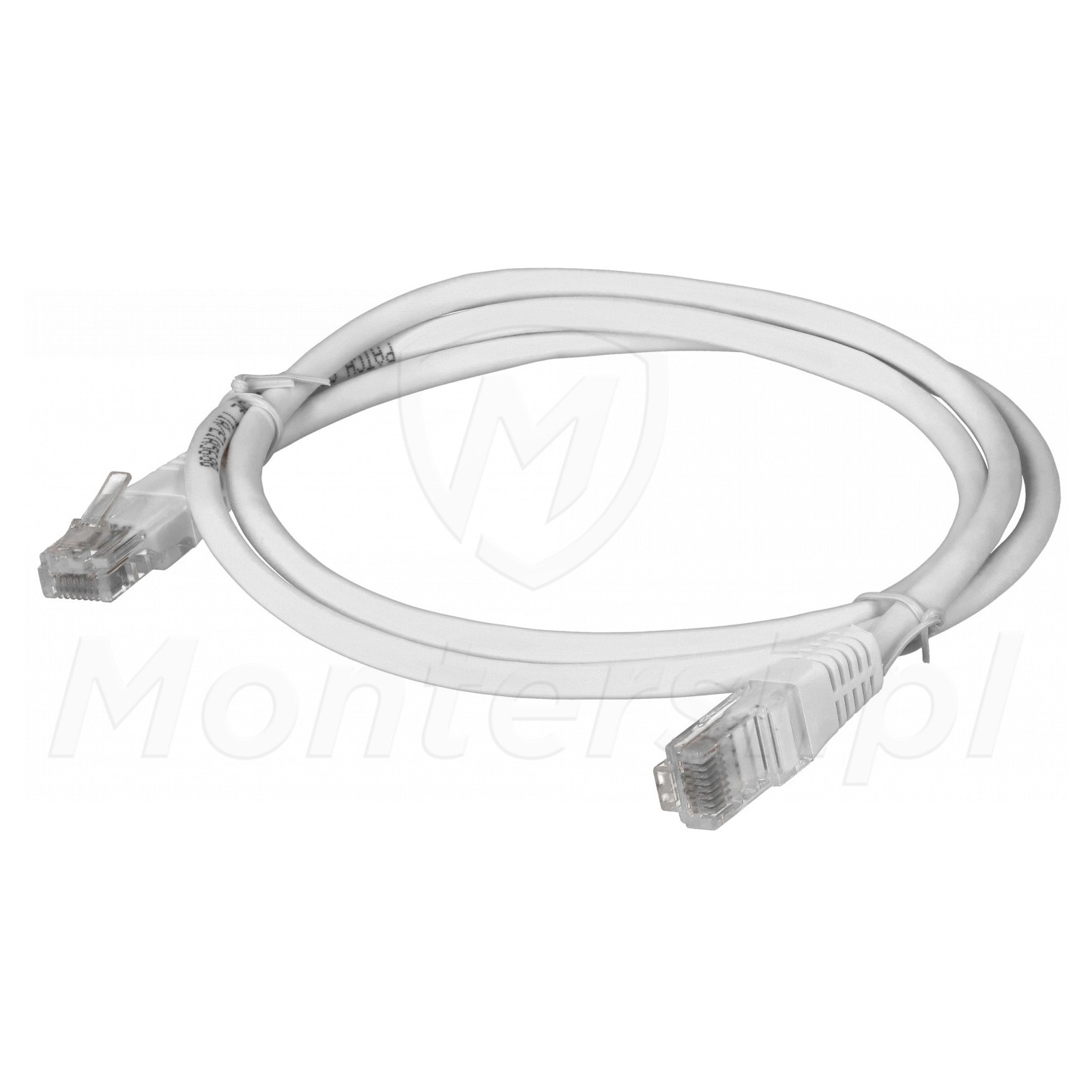 Szary patchcord UTP 5e 1m