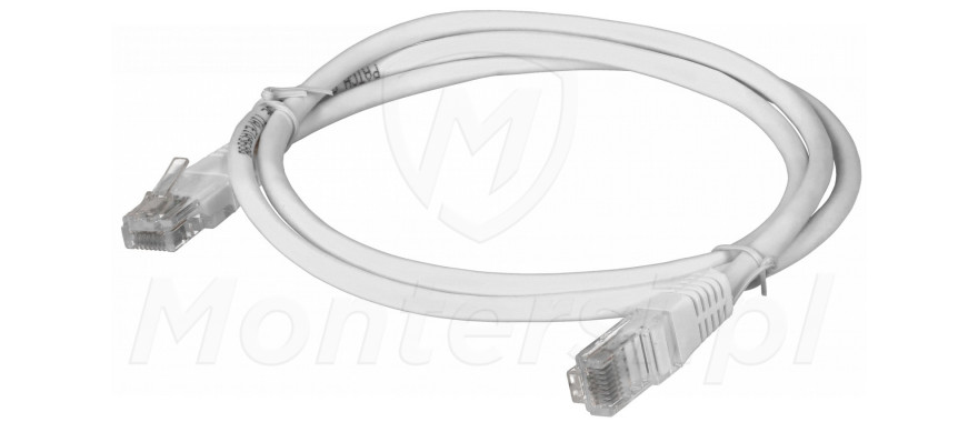 Szary patchcord UTP 5e 1m