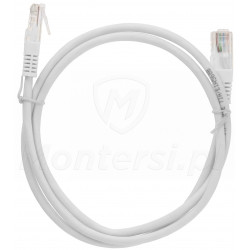 Szary patchcord UTP 5e 1m