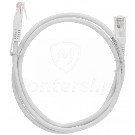 Szary patchcord UTP 5e 1m