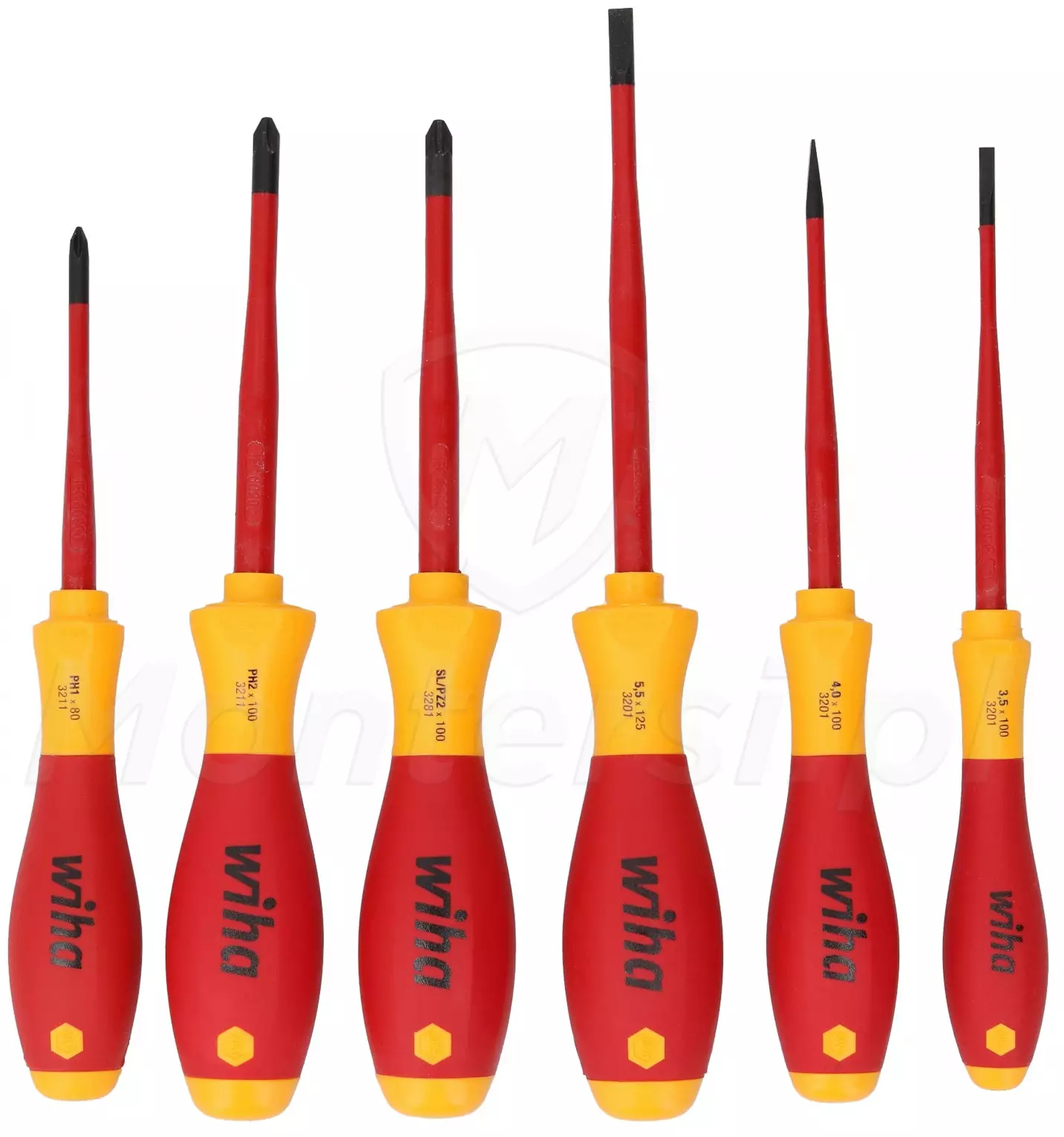 WIHA 38362 - Zestaw wkrętaków dla elektryków, 6 wkrętaków, izolowane uchwyty SoftFinish