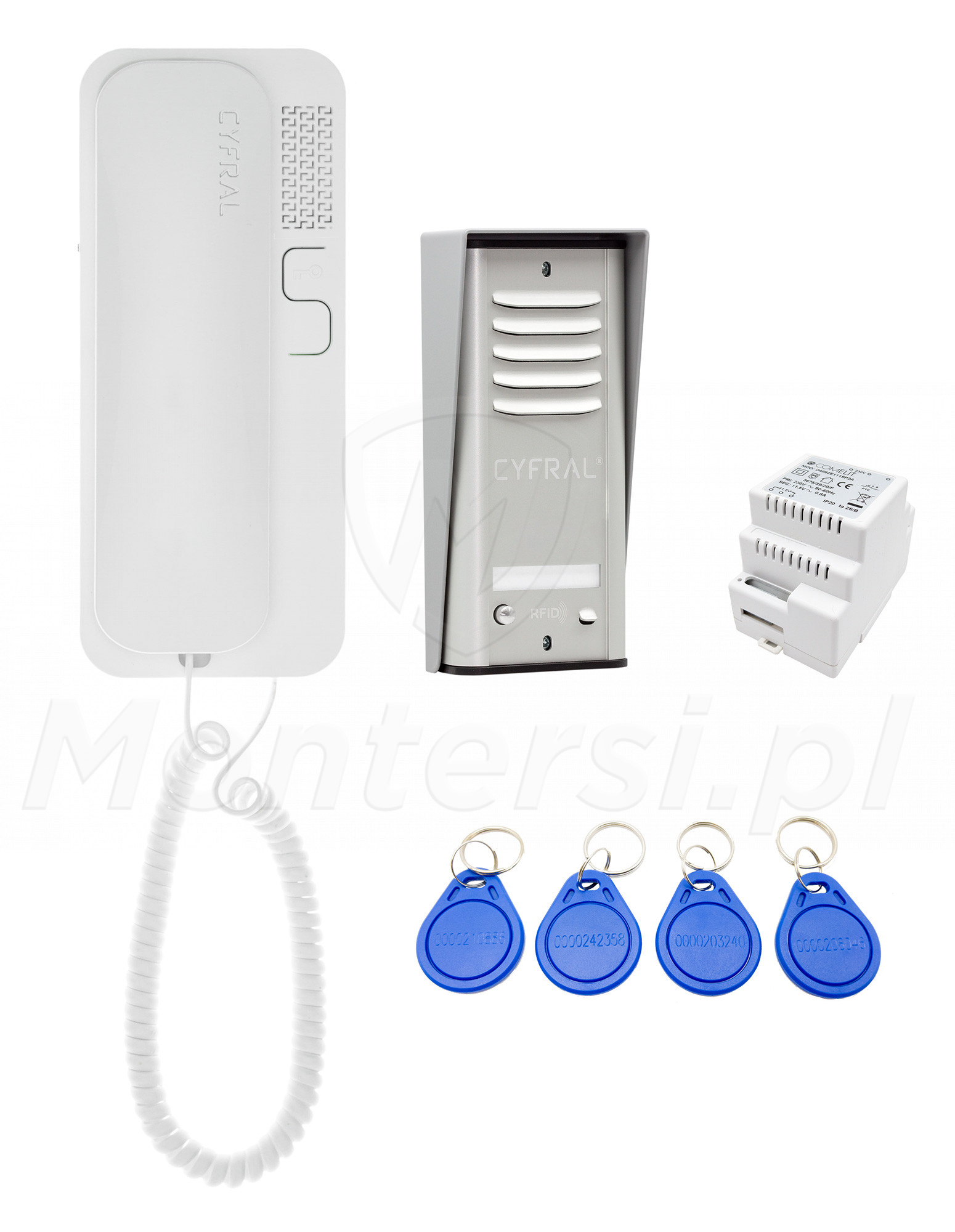 COSMO R1 - Zestaw domofonu dla domu jednorodzinnego, srebrny