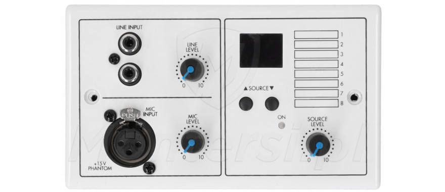 Front panelu sterującego ARM-880WP1