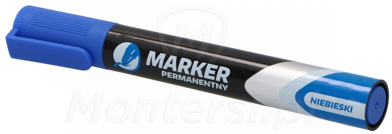 Niebieski marker permanentny Niebieski marker permanentny